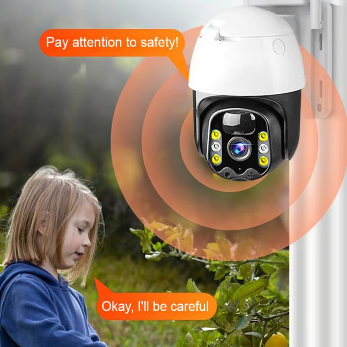 Dual Lens 4G Sim Card 360 Rotating Camera Solar Panel Outdoor Low Powered Cam Color Night Vision PIR Alarm 2 Way Audio Solar Camera
